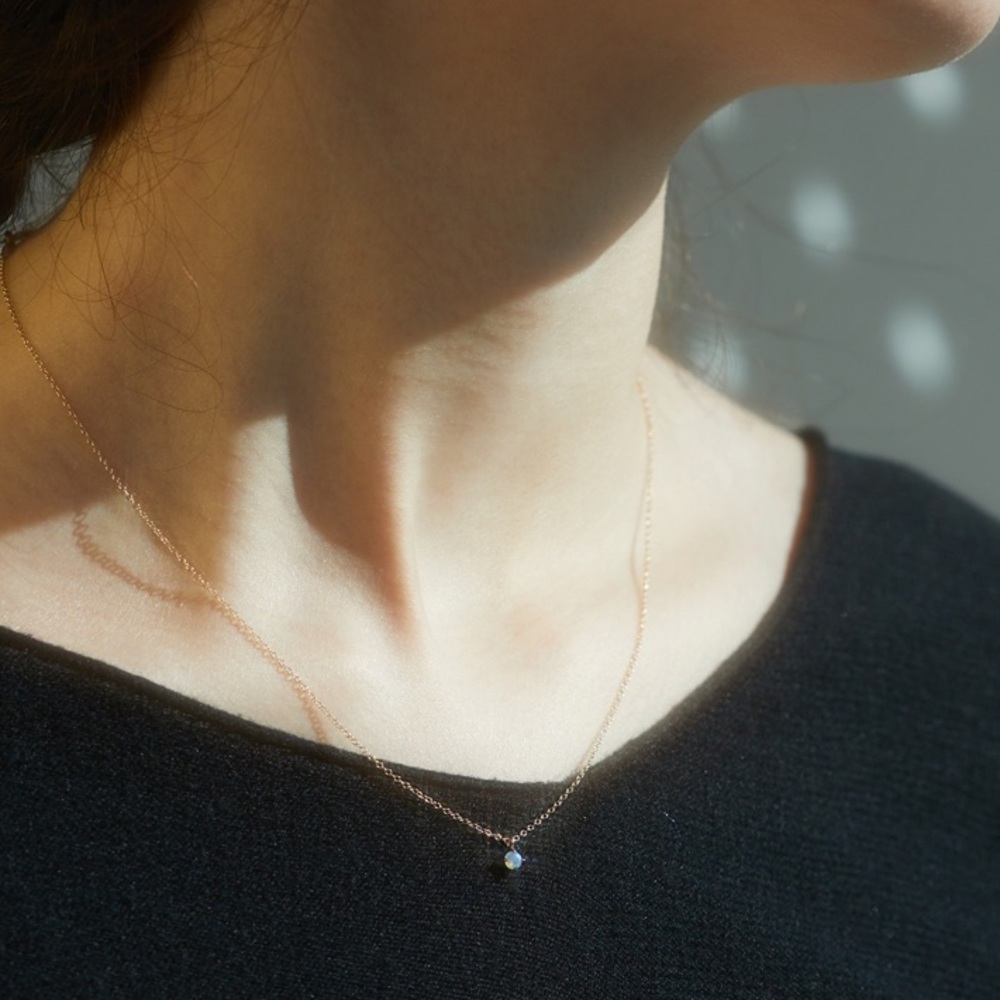 Catbird Slumberous Light Opal Pendant Necklace